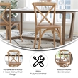 Pemberly Row Contemporary X-Back Chair In Medium White Grain