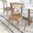 Pemberly Row Contemporary X-Back Chair In Medium White Grain