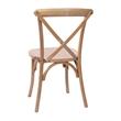 Pemberly Row Contemporary X-Back Chair In Medium White Grain
