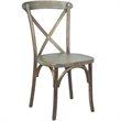 Pemberly Row Contemporary X-Back Chair In Medium White Grain