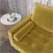 Pemberly Row Modern Velvet Genoa Living Room Loveseat In Goldenrod