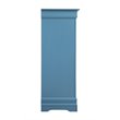 Pemberly Row Contemporary Engineered Wood 5 Drawer Chest in Teal