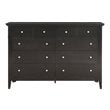 Pemberly Row Contemporary 8 Dovetailed Drawers Dresser in Black