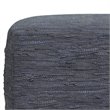 Pemberly Row Boho Square Pouf in Dark Blue Woven Genuine Leather