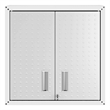 Pemberly Row Contemporary Metal Floating Garage Cabinet in White