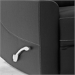 Pemberly Row Polyester / PU Manual Swivel Glider Recliner in Black