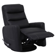 Pemberly Row Polyester / PU Manual Swivel Glider Recliner in Black