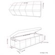 Pemberly Row Modern Faux Leather Storage Bench in Radicchio Red