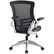 Pemberly Row Modern Style Vinyl Office Chair in Brown Finish