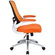 Pemberly Row Modern Style Vinyl Office Chair in Orange Finish