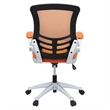 Pemberly Row Modern Style Vinyl Office Chair in Orange Finish