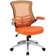 Pemberly Row Modern Style Vinyl Office Chair in Orange Finish