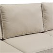 Pemberly Row 5 Piece Metal Patio Sofa Set in Weathered Brown / Sand