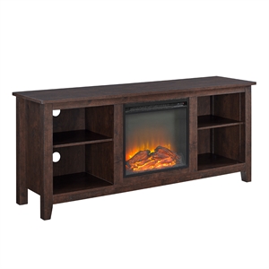 Pemberly Row Traditional Wood TV Stand for TVs up to 60&quot - Brown
