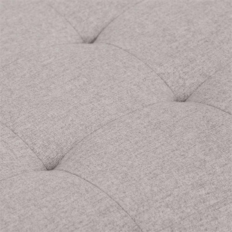 Pemberly Row 34 in. W Rectangle Storage Ottoman in Cloud Gray Linen Look Fabric