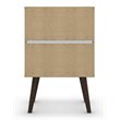 Pemberly Row 2-Drawer Solid Wood End Table in White / Aqua Blue