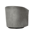 Pemberly Row Contemporary Ash Gray Microfiber Swivel Accent Chair