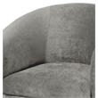 Pemberly Row Contemporary Ash Gray Microfiber Swivel Accent Chair