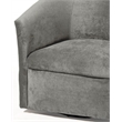 Pemberly Row Contemporary Ash Gray Microfiber Swivel Accent Chair