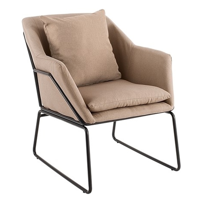 Pemberly Row Contemporary Accent Chair in French Taupe Finish