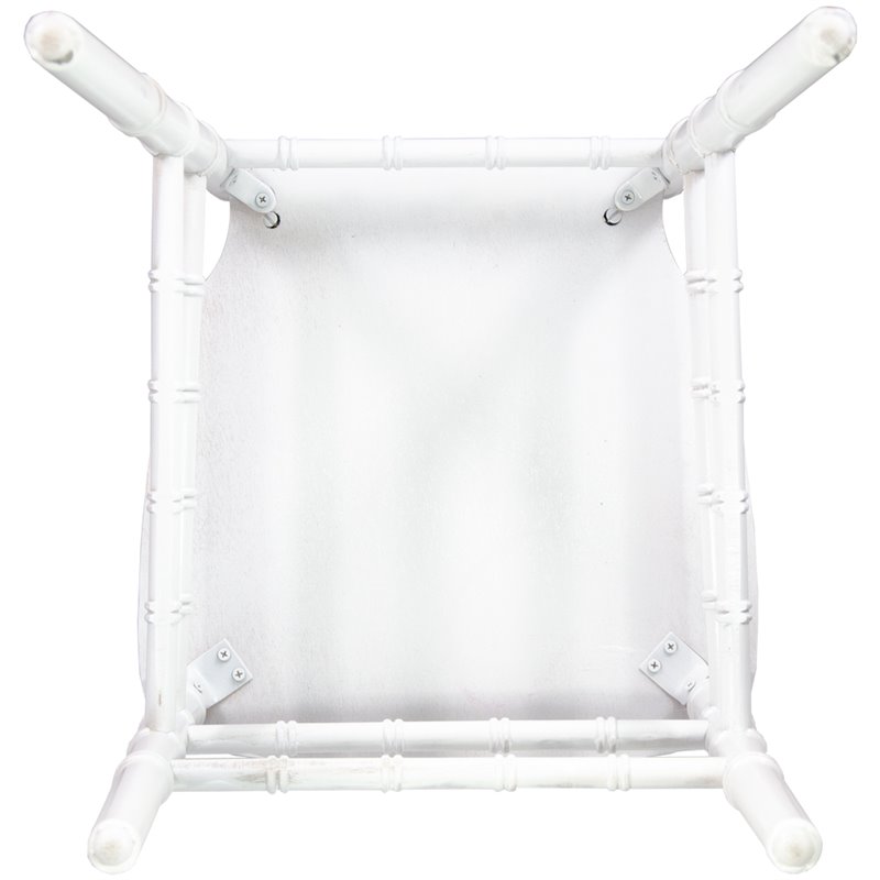 Pemberly Row Contemporary Wood Chiavari Chair In White Finish