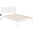 Pemberly Row Solid Wood Queen Bed with USB Charging Station in White