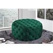 Pemberly Row Modern Button Tufted Green Velvet Ottoman and Bench