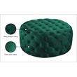 Pemberly Row Modern Button Tufted Green Velvet Ottoman and Bench