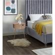 Pemberly Row Contemporary Pink Metal 1 Storage Drawer Nightstand
