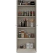 Pemberly Row Modern Off White Engineered Wood Multistorage 70