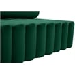 Pemberly Row Contemporary Deep Channel Tufted Green Velvet Sofa