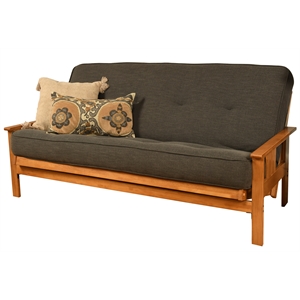 Pemberly Row Cotton/Foam Full-size Futon 7&quot Mattress with Charcoal Cover