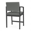 Pemberly Row Reception Waiting Room Hip Chair - Charcoal Steel / Light Gray