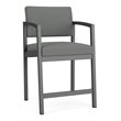 Pemberly Row Reception Waiting Room Hip Chair - Charcoal Steel / Light Gray