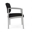 Pemberly Row Reception Waiting Room Healthcare Guest Chair in Silver / Black