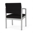 Pemberly Row Reception Waiting Room Healthcare Guest Chair in Silver / Black