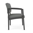 Pemberly Row Reception Waiting Oversize Guest Chair in Charcoal / Light Gray