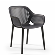 Pemberly Row Resin Patio Dining Chair in Anthracite Black - (Set of 2)