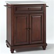 Pemberly Row Modern Wood Top Portable Kitchen Island in Mahogany