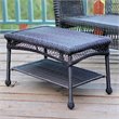 Pemberly Row Wicker Patio Furniture Coffee Table in Espresso