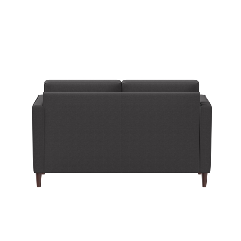 Pemberly Row Modern Loveseat in Heather Gray Fabric Upholstery