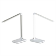 Pemberly Row Contemporary Plastic LED Desk Lamp in Silver Finish