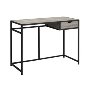 Pemberly Row Computer Desk Home Office Laptop Storage Drawer 42&quotL in Metal Brown