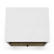 Pemberly Row 1-Drawer Solid Wood End Table in White / Rustic Brown