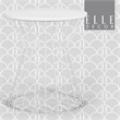 Pemberly Row Modern Hourglass End Table with Metal Top for Bedroom White