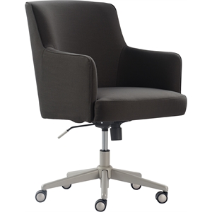 Pemberly Row Contemporary Home Office Chair in Gray Finish Fabric