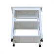 Pemberly Row Contemporary Solid Wood Microwave Cart in White
