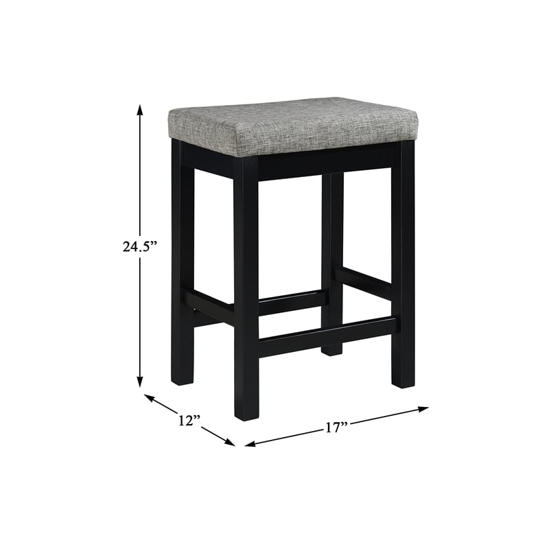 Pemberly Row 4 Piece Wood Counter Height Dining Set in Black