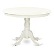 Pemberley Row Wood Linen White Dining Table Round Durable 42