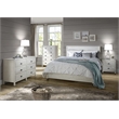 Pemberly Row Modern Solid Wood Full Platform Bed in Shabby White